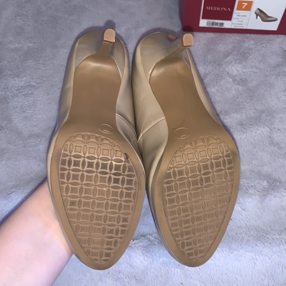 Merona - Glossy Taupe Colored Heels - Picture 4 of 6